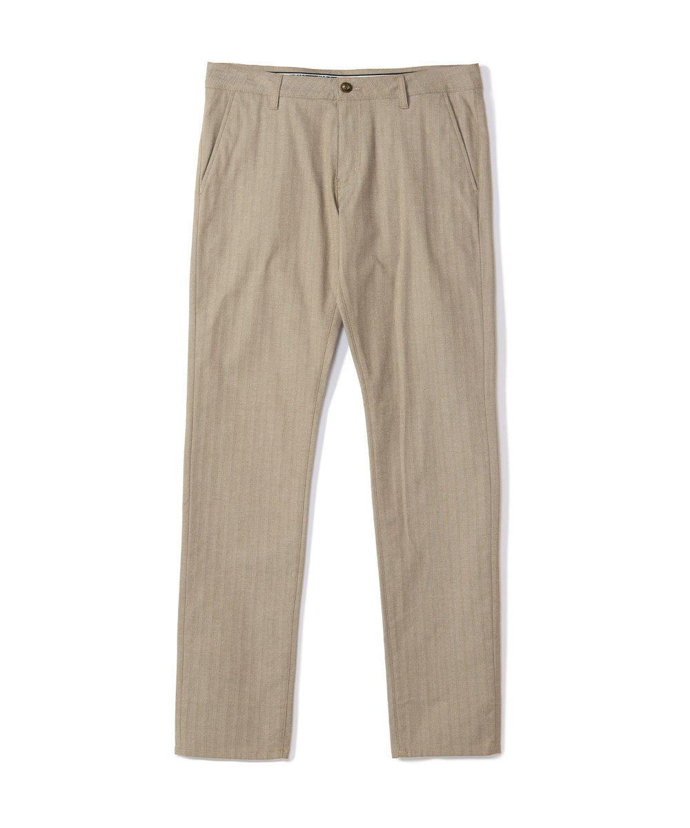 MEN'S BIGI シャドーヘリンボーンストレッチパンツ ベージュ