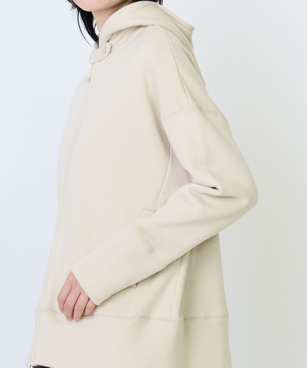 LOISIR 度詰め裏毛ジップフーディ ベージュ