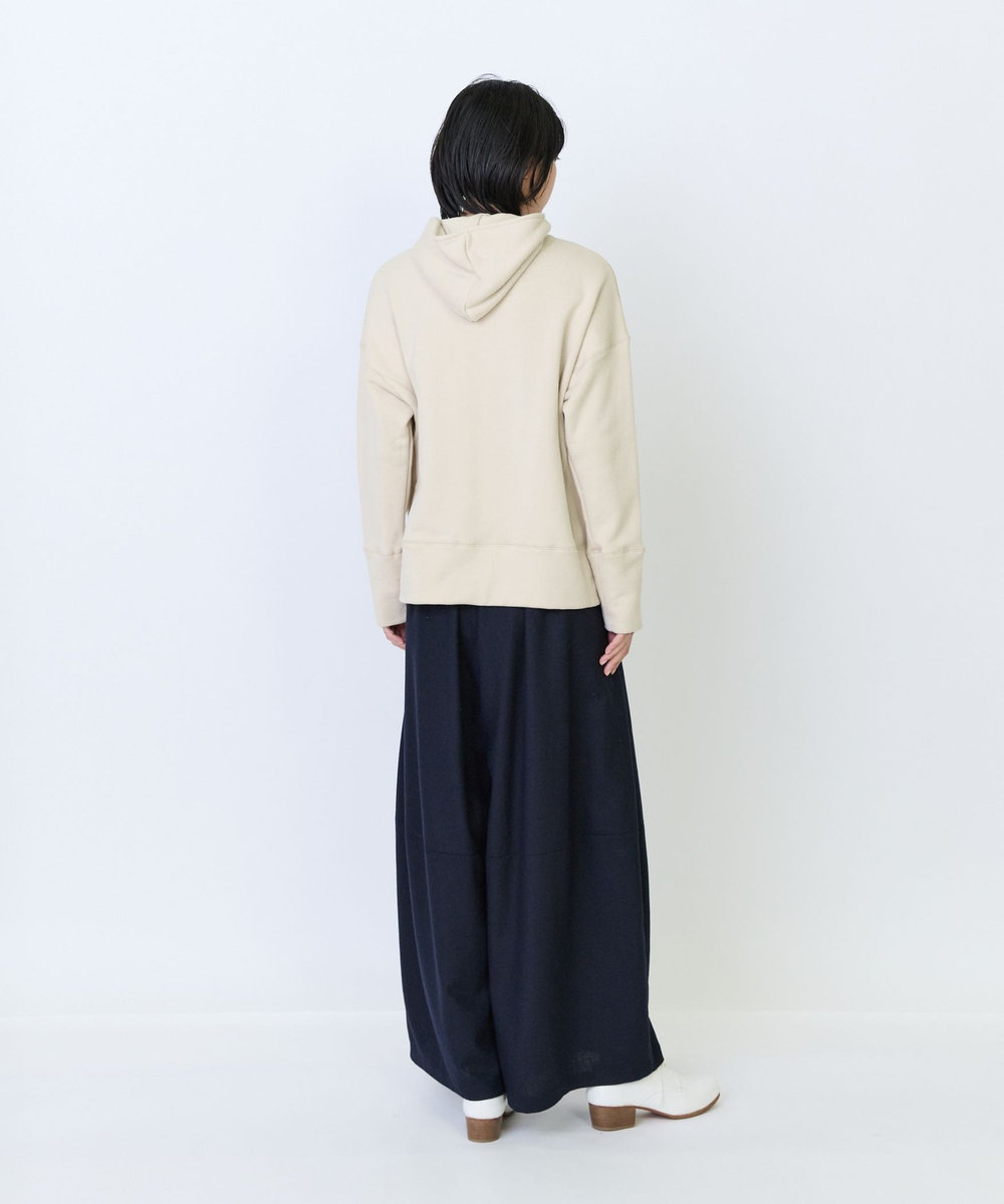 LOISIR 度詰め裏毛ジップフーディ ベージュ