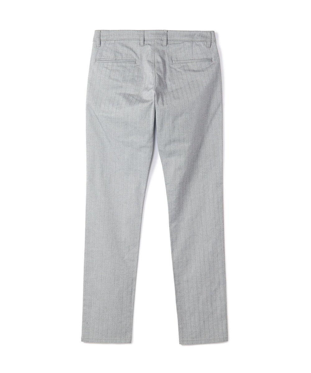 MEN'S BIGI シャドーヘリンボーンストレッチパンツ ライトグレー