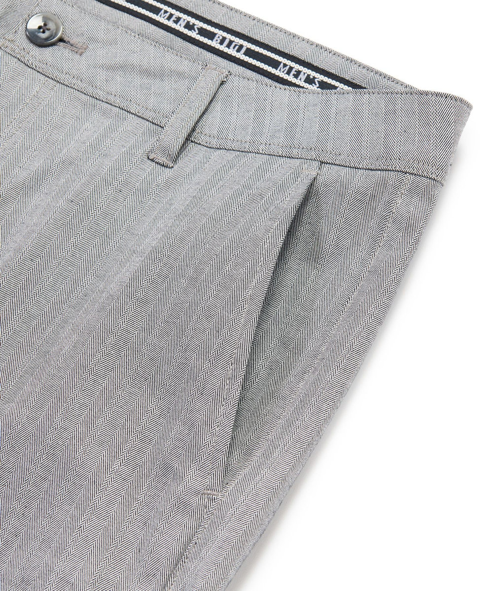 MEN'S BIGI シャドーヘリンボーンストレッチパンツ ライトグレー