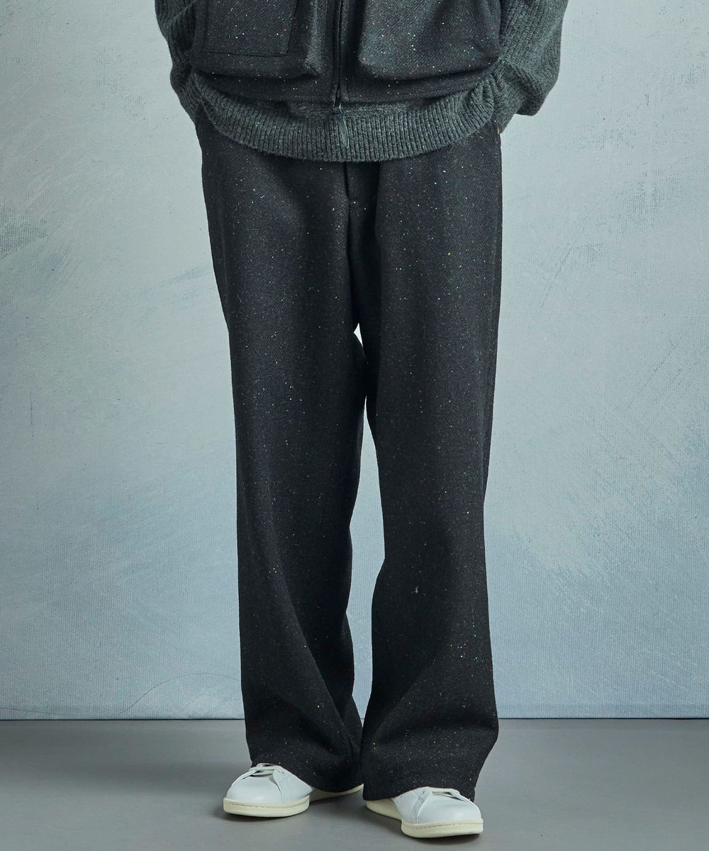 MEN'S BIGI 【50th Anniv . 菊池武夫】HARRIS TWEED COLOR NEP PANTS ブラック