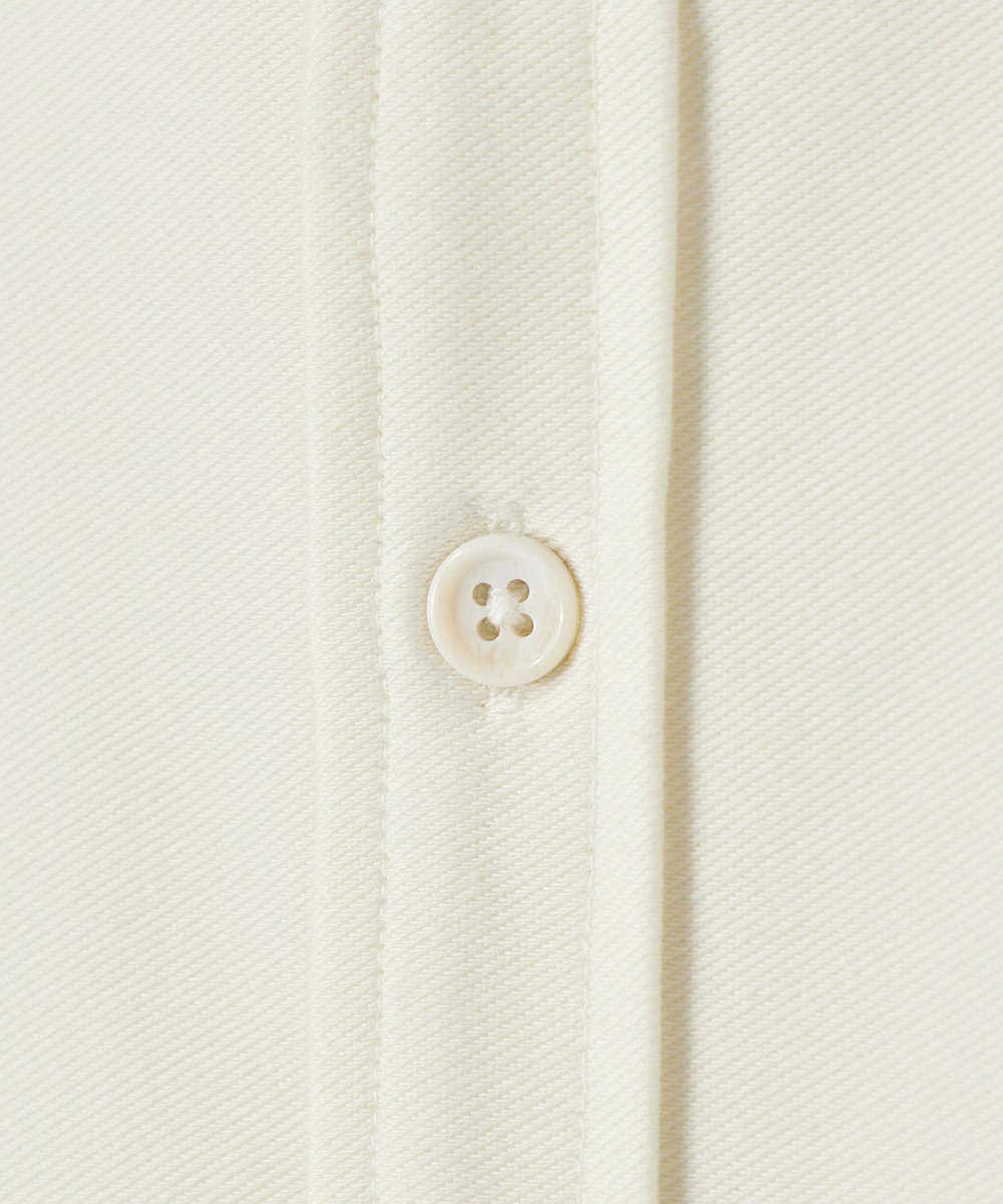 MEN'S BIGI デニムジャージ シャツブルゾン＜ストレッチ＞ ホワイト