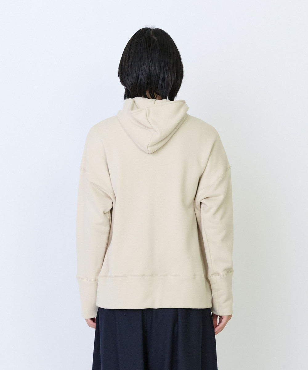 LOISIR 度詰め裏毛ジップフーディ ベージュ