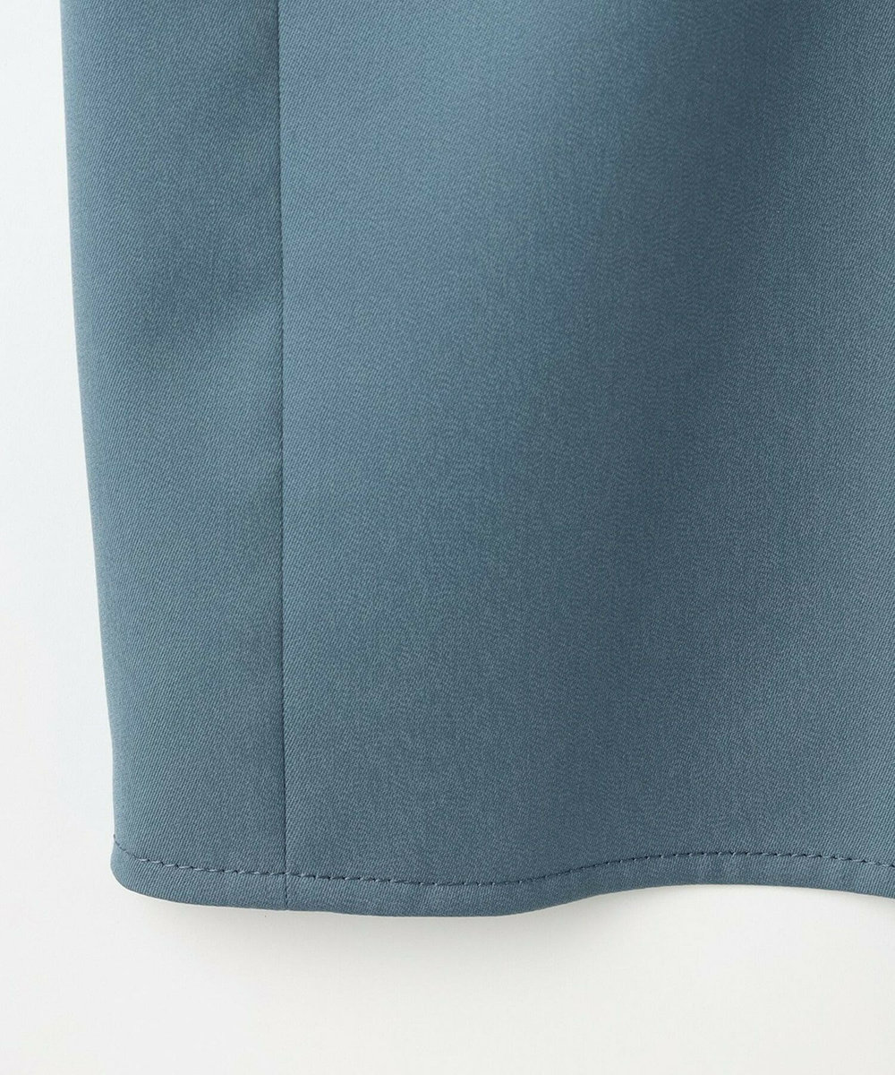 MOGA Lサイズ（大きいサイズ） 【大きいサイズ】ストレッチサテンドルマンスリーブトップス［セットアップ可能］ ブルー