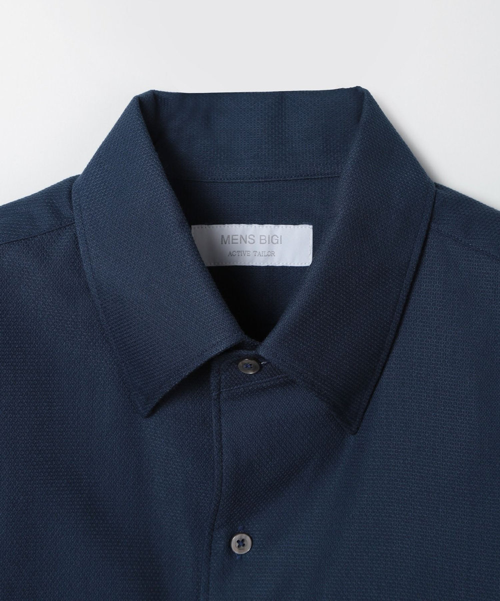 MEN'S BIGI 【ACTIVE TAILOR】COOLMAX絡み織ドレスシャツ ネイビー