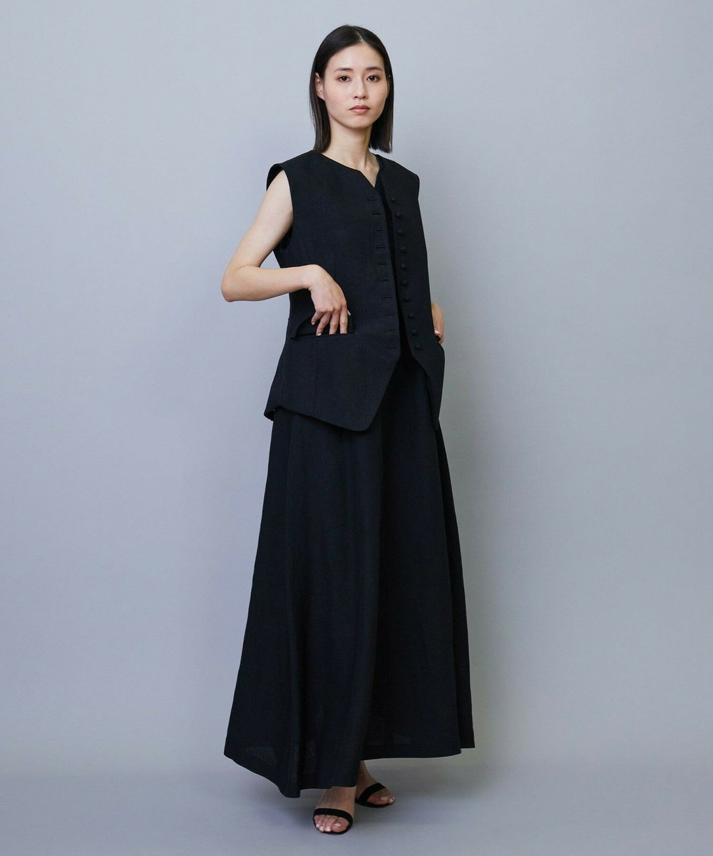 L'EQUIPE COUTURIER リネンベスト ブラック