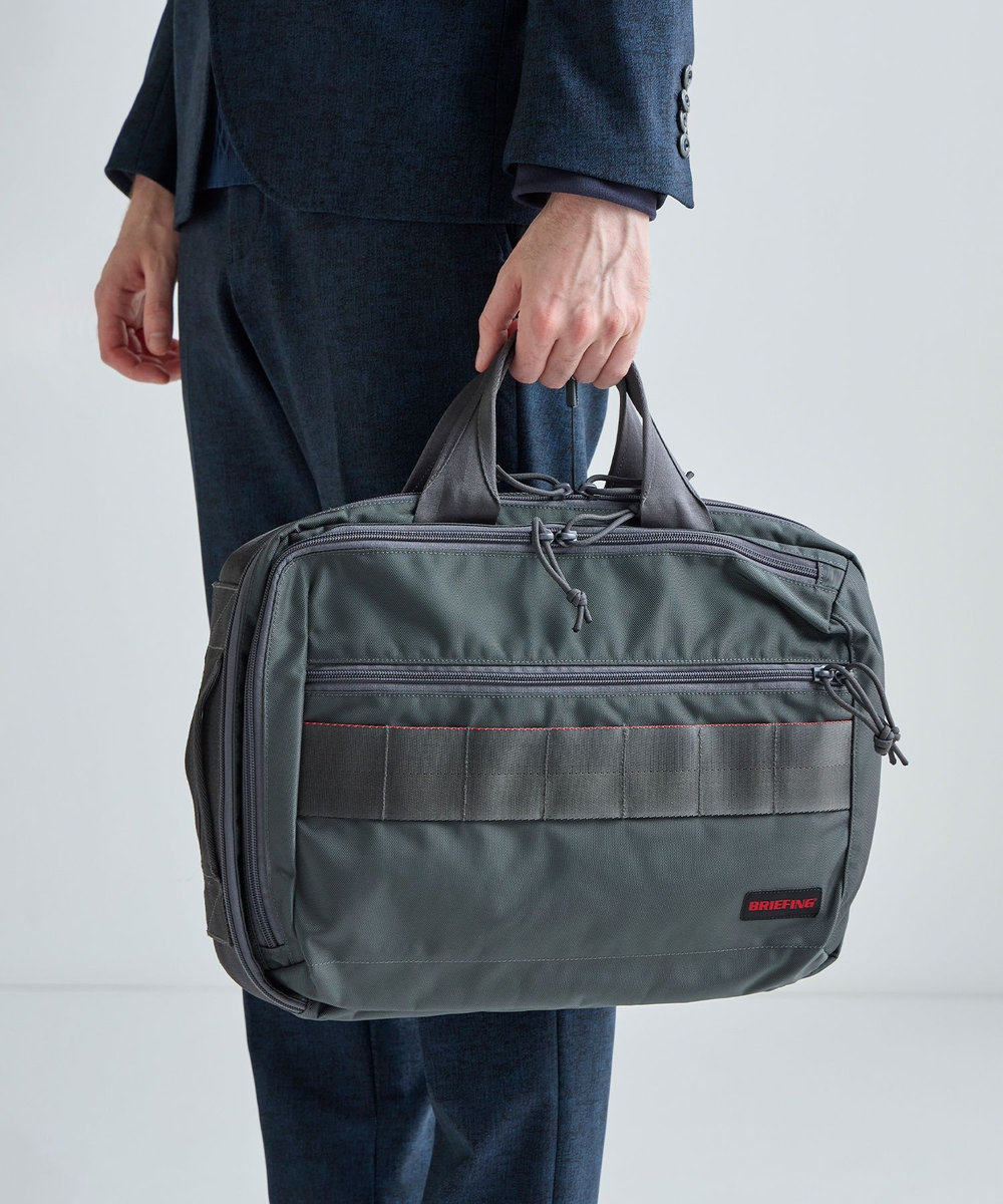 MEN'S BIGI 【BRIEFING/ブリーフィング】BS BOX 2WAY PACK AG ブリーフケース グレー