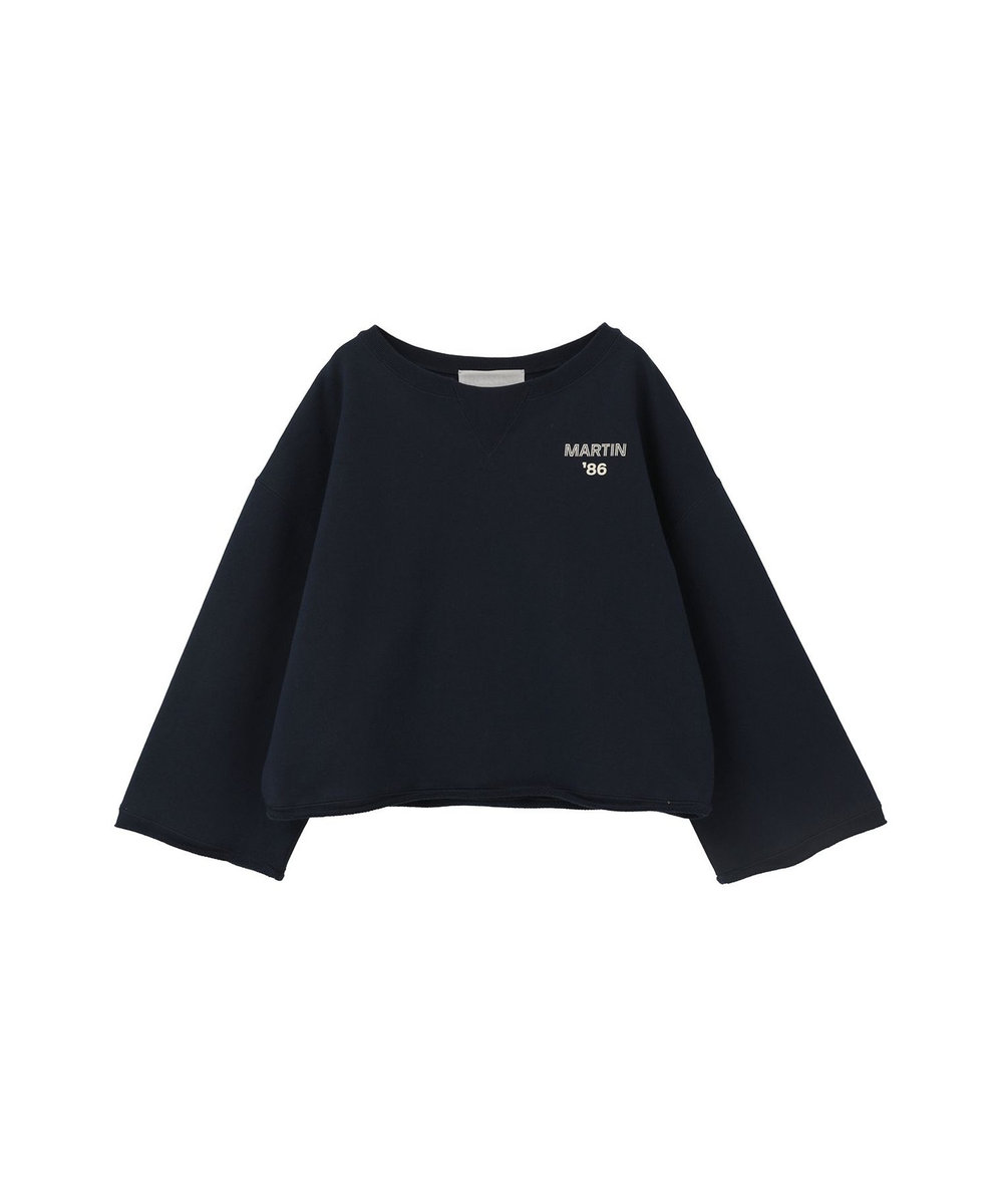 1er Arrondissement ＜IRONING (アイロニング)＞ロゴスウェットショートプルオーバー ネイビー