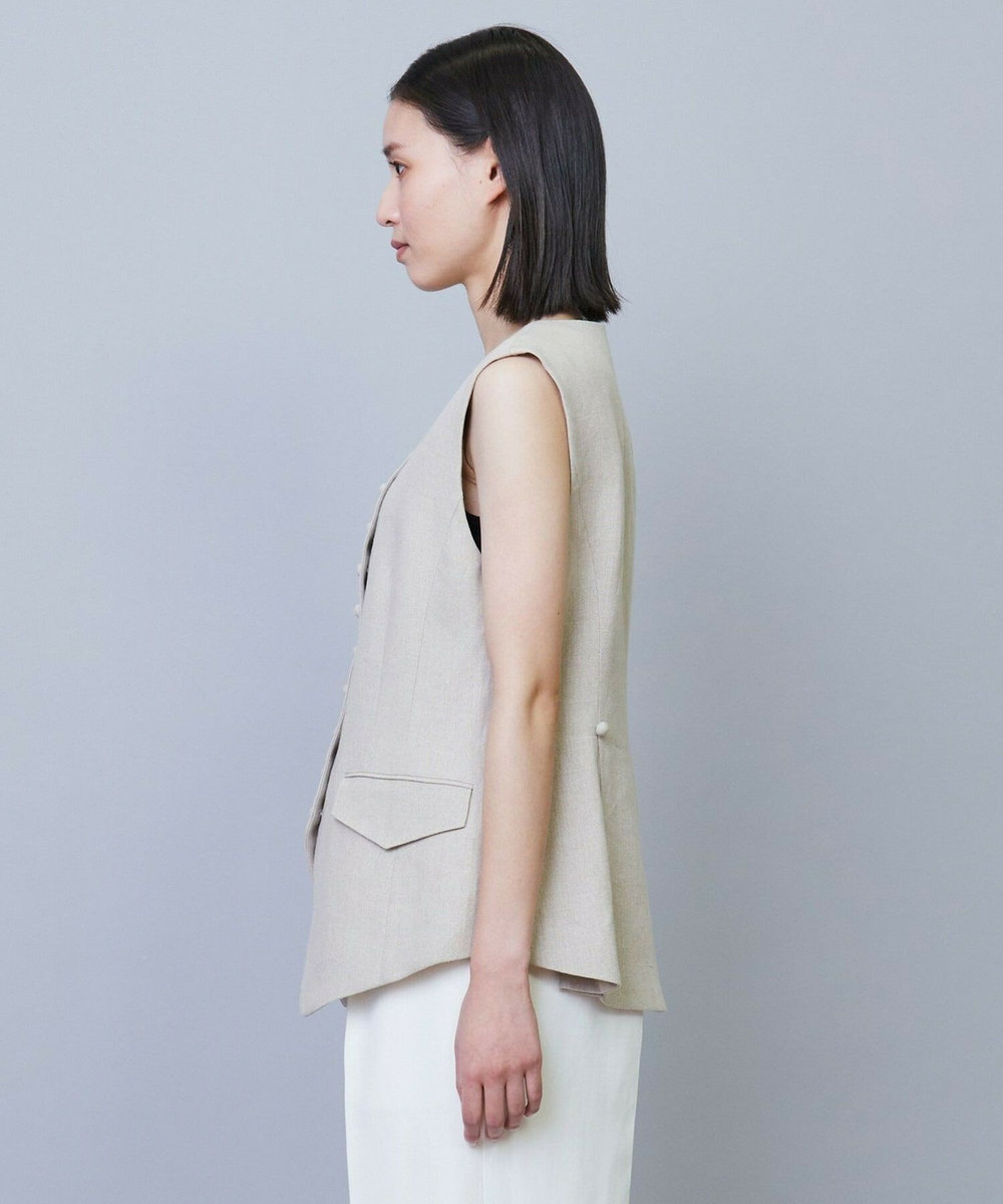L'EQUIPE COUTURIER リネンベスト ベージュ
