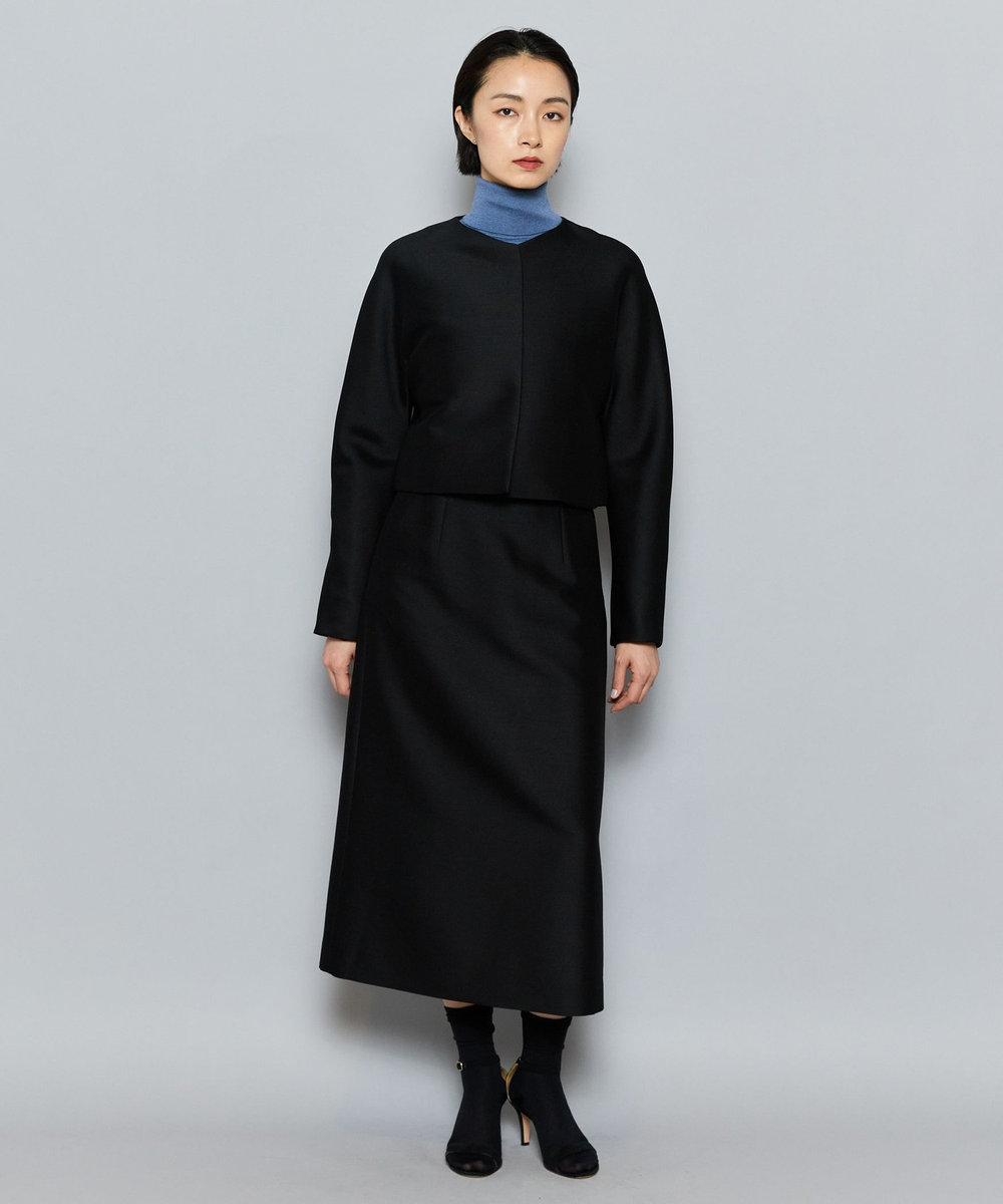 L'EQUIPE COUTURIER シルクウールツイルジャケット ブラック