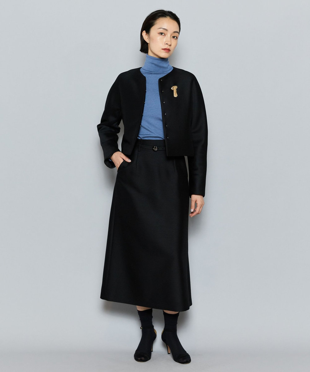 L'EQUIPE COUTURIER シルクウールツイルジャケット ブラック