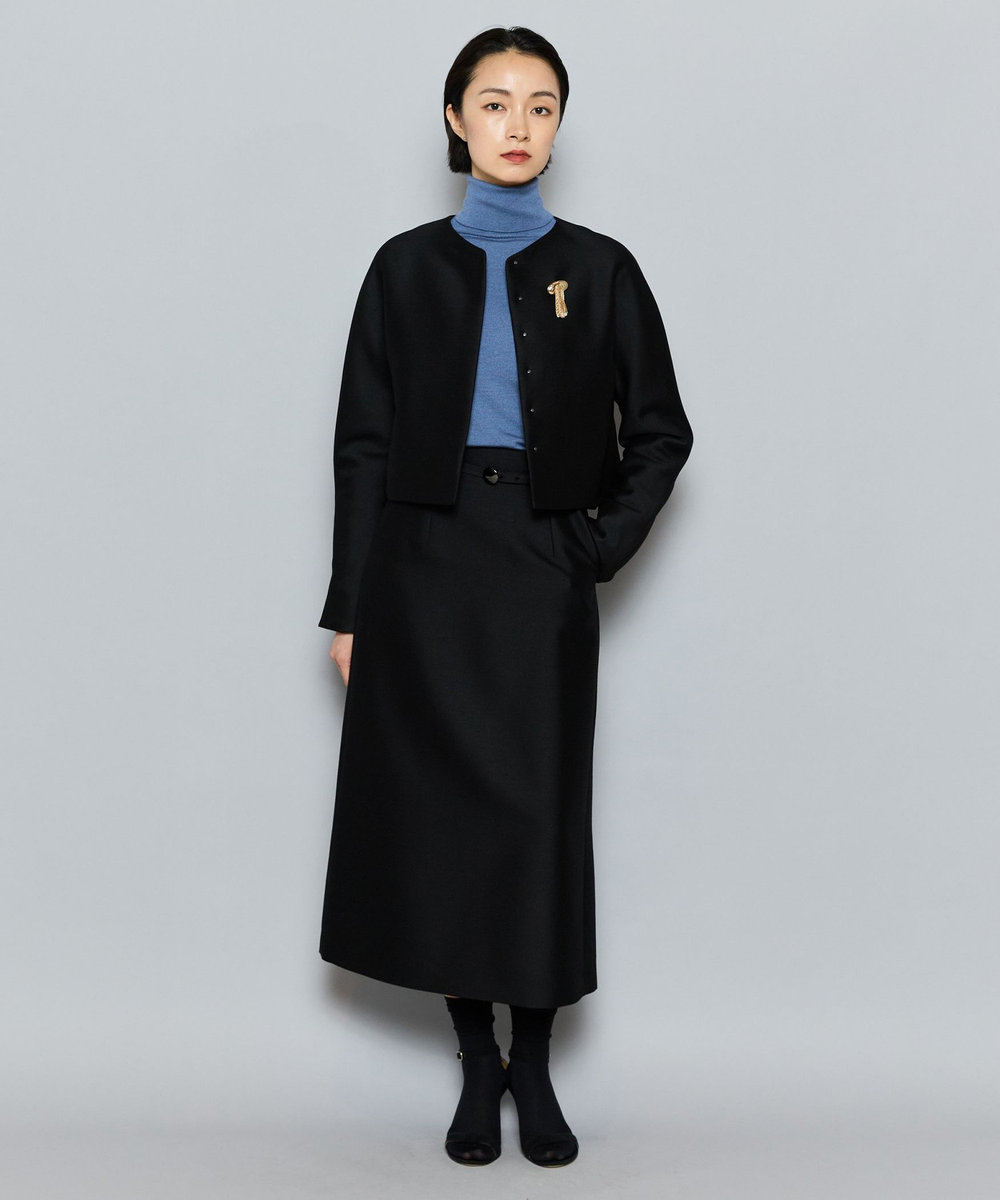 L'EQUIPE COUTURIER シルクウールツイルジャケット ブラック