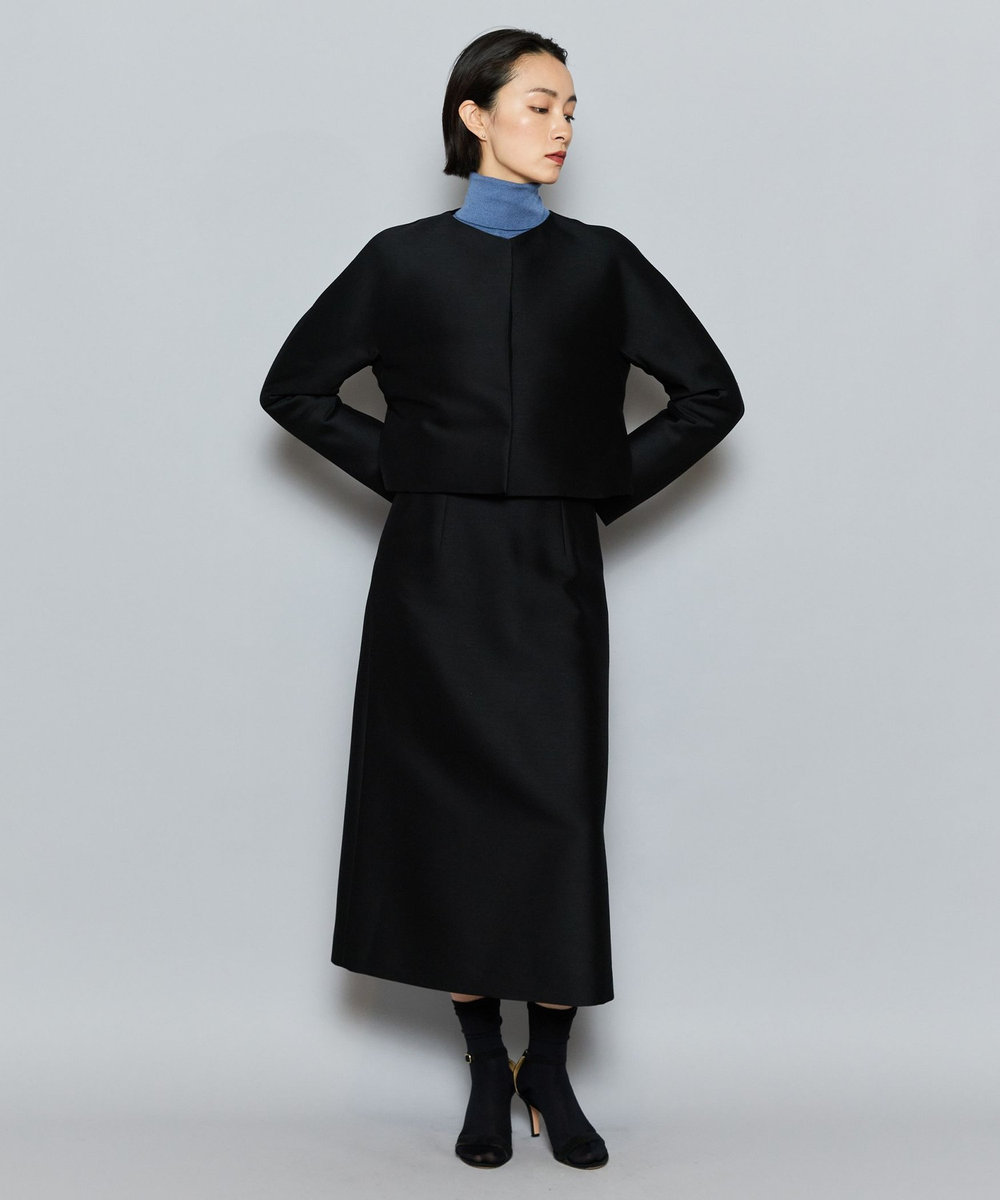 L'EQUIPE COUTURIER シルクウールツイルジャケット ブラック