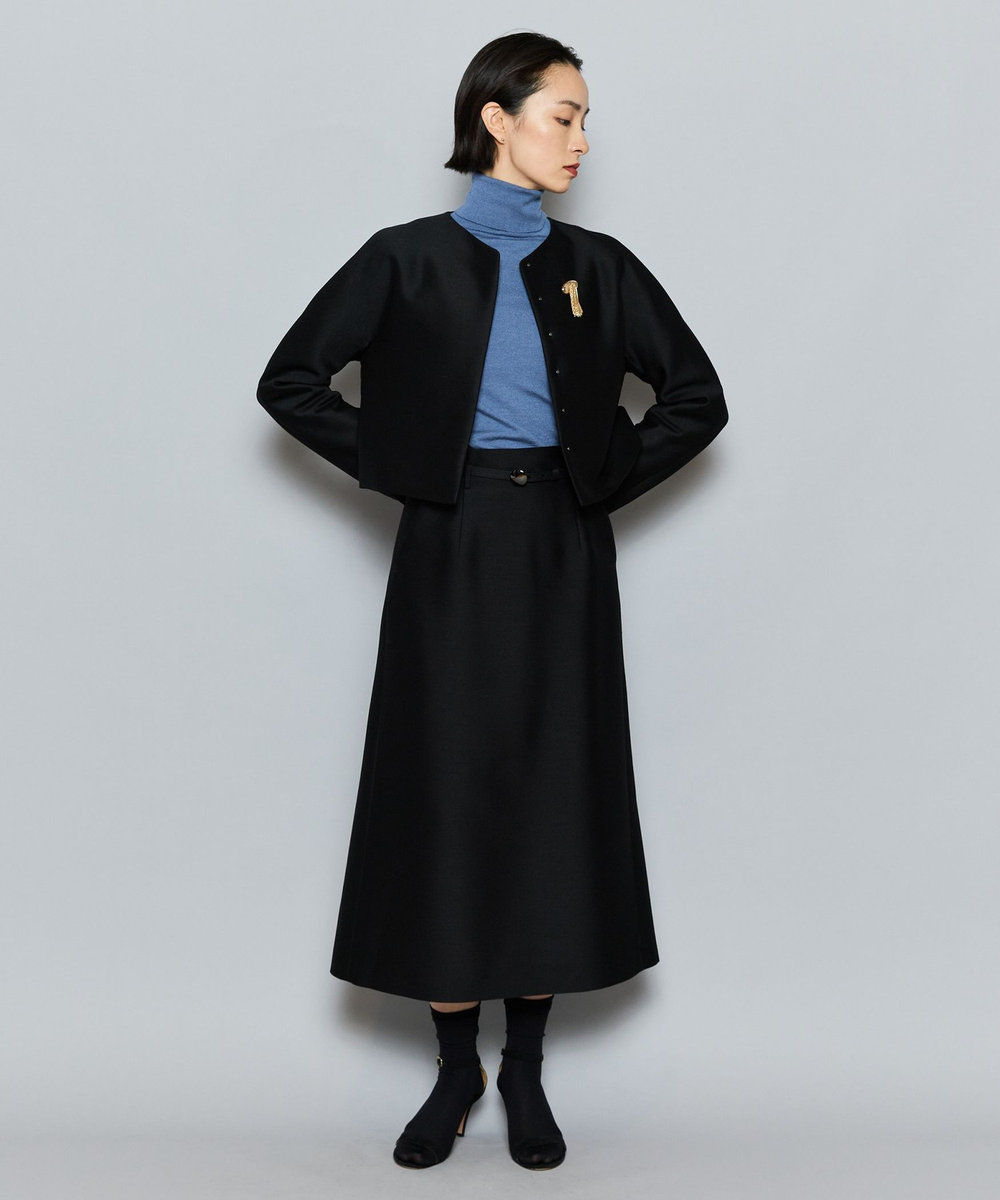 L'EQUIPE COUTURIER シルクウールツイルジャケット ブラック