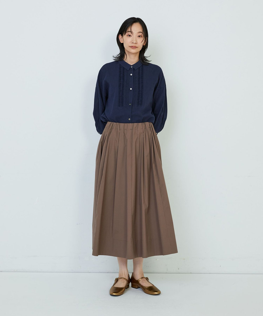 ADIEU TRISTESSE ◆切り替えギャザースカート ブラウン