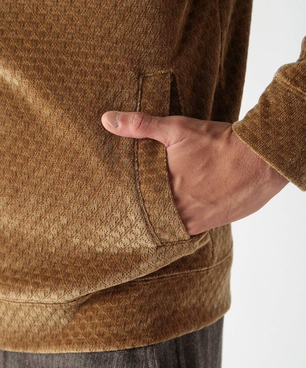 MEN'S BIGI スタンドジップモールジャカードブルゾン グリーン