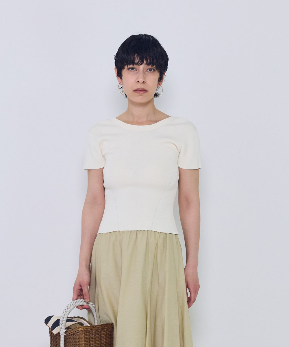 1er Arrondissement ＜NICENICE MOMENT（ナイスナイス モーメント）＞コンパクトTシャツ ホワイト