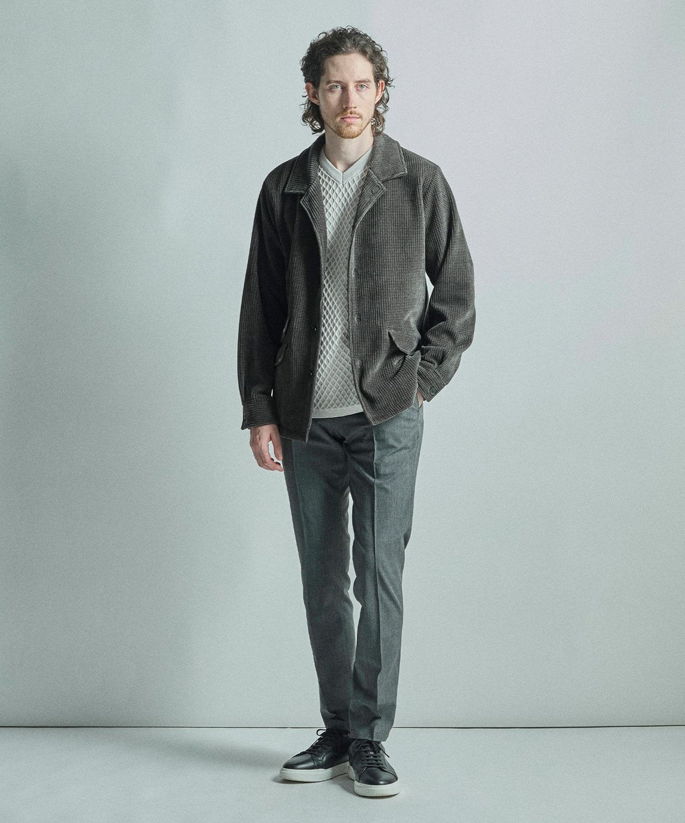 MEN'S BIGI 【ACTIVE TAILOR】360°ストレッチスラックス＜ストレッチ＞＜接触冷感＞＜速乾＞ ダークグレー