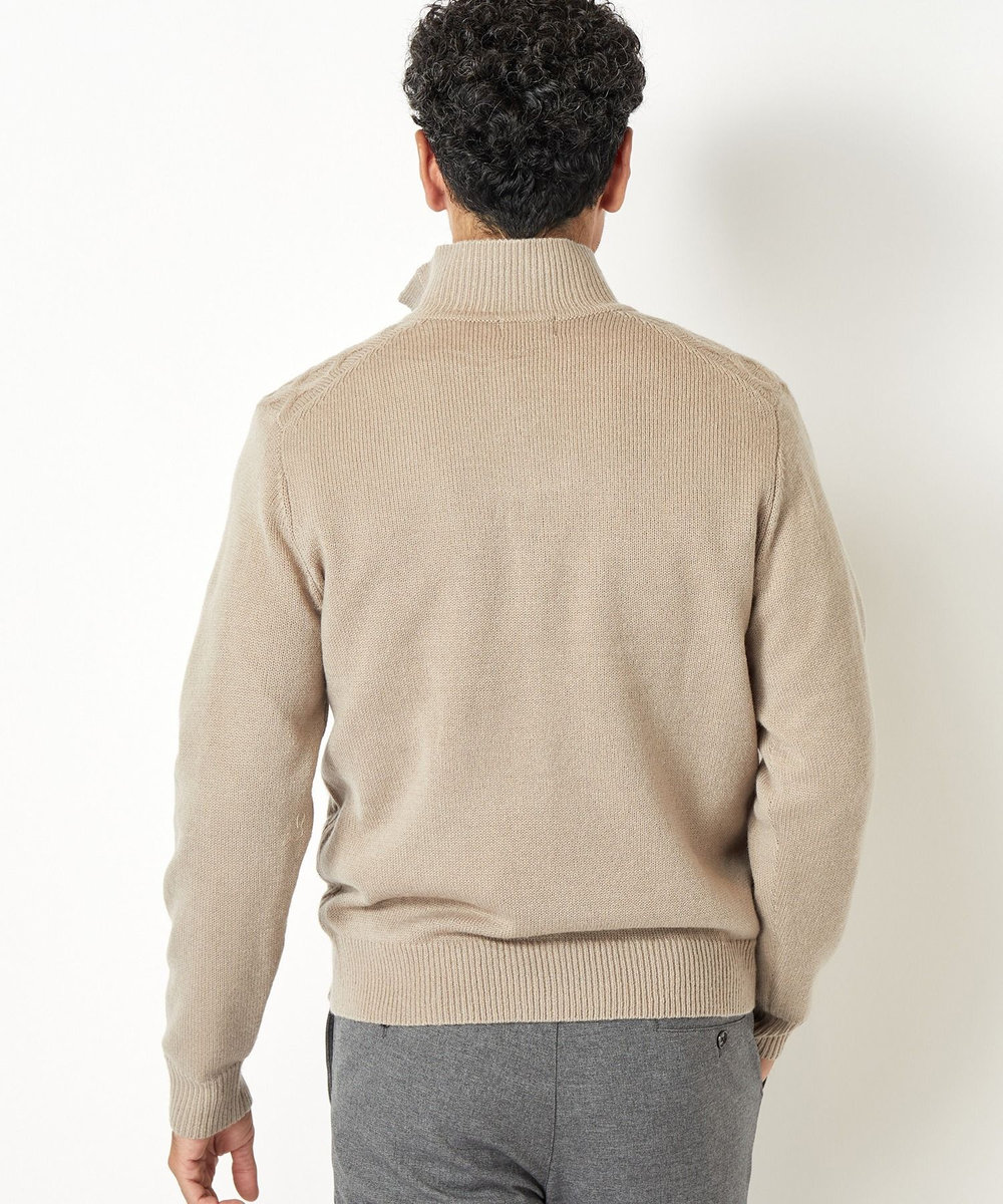 MEN'S BIGI 7Gハニカムスキッパーニット ベージュ