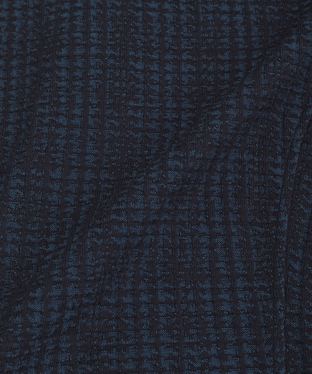 MEN'S BIGI ジャガードニット グレンチェックジャケット ネイビー