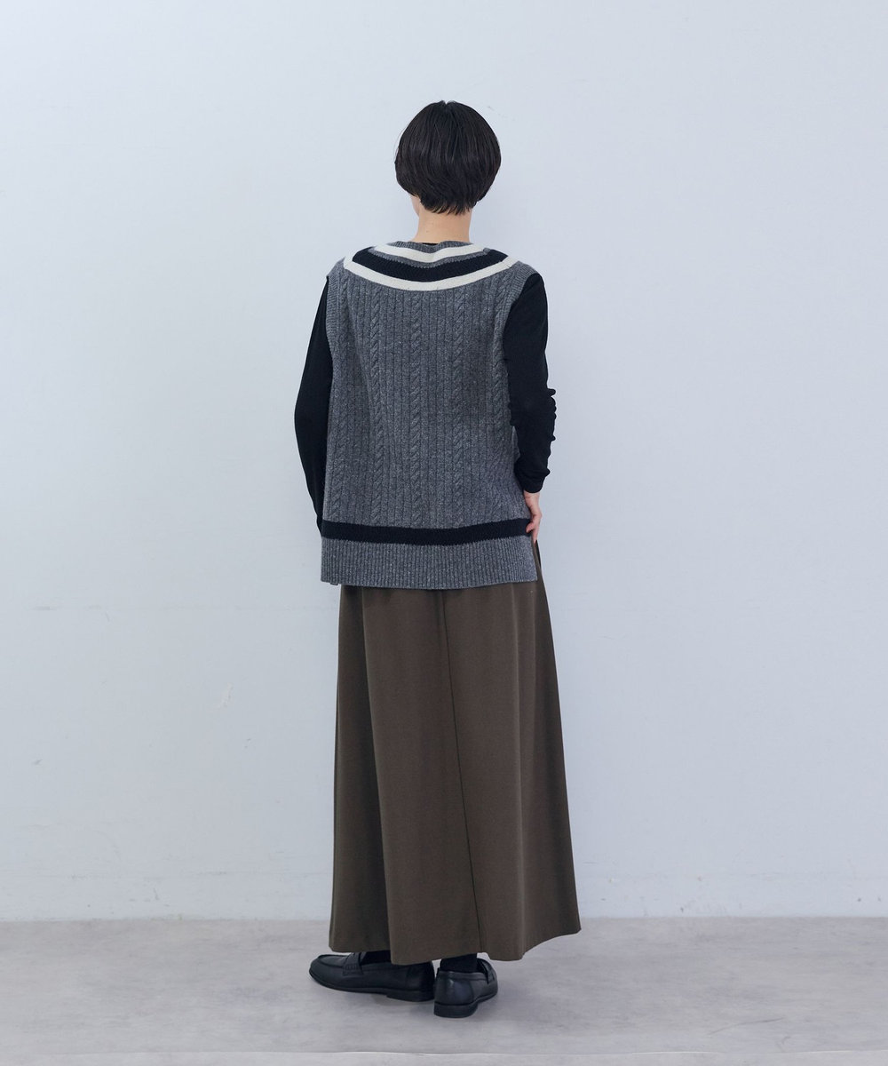 ADIEU TRISTESSE ワンタックスカート カーキ