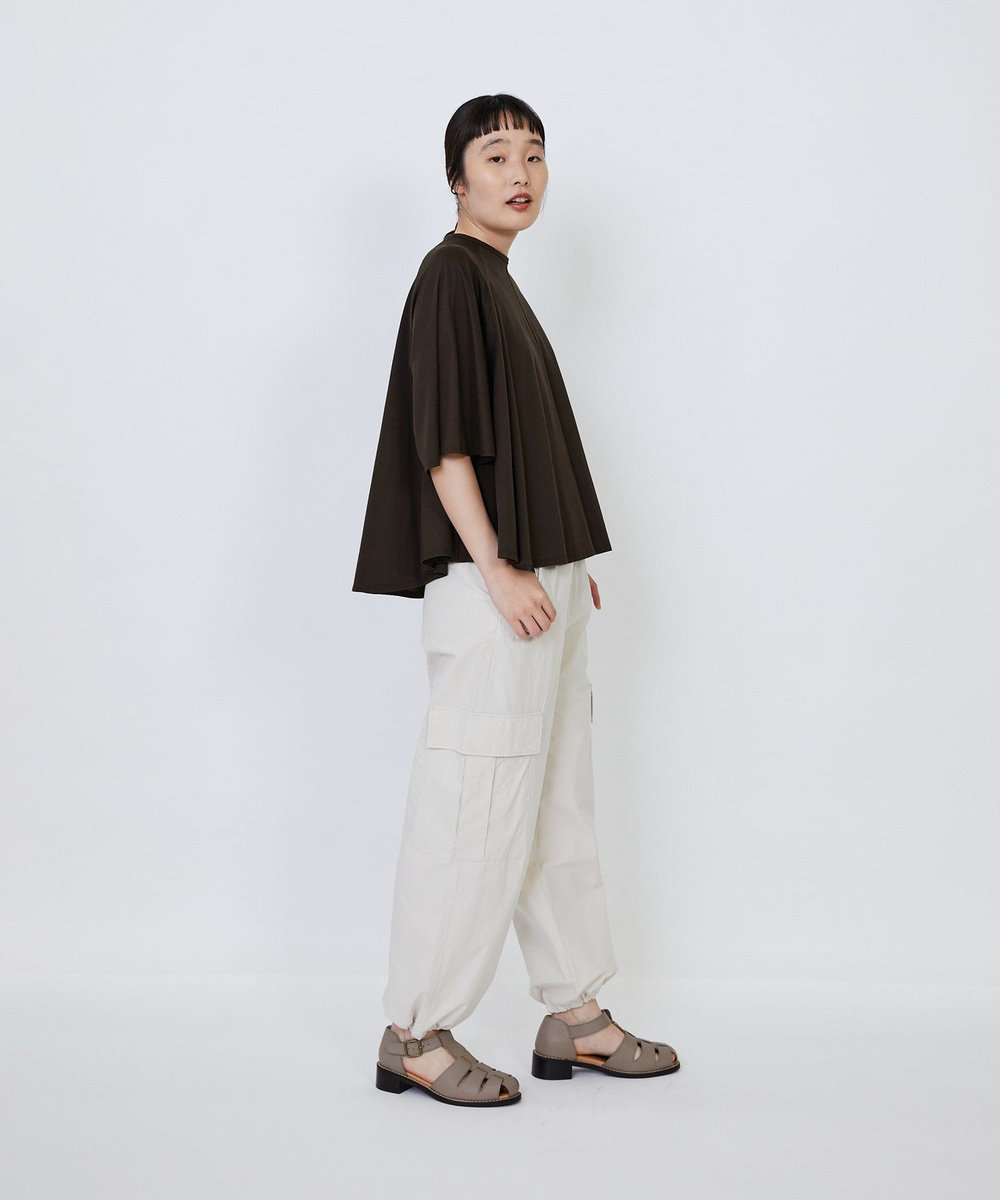 LOISIR オーガニックコットン天竺Aラインプルオーバー ブラウン