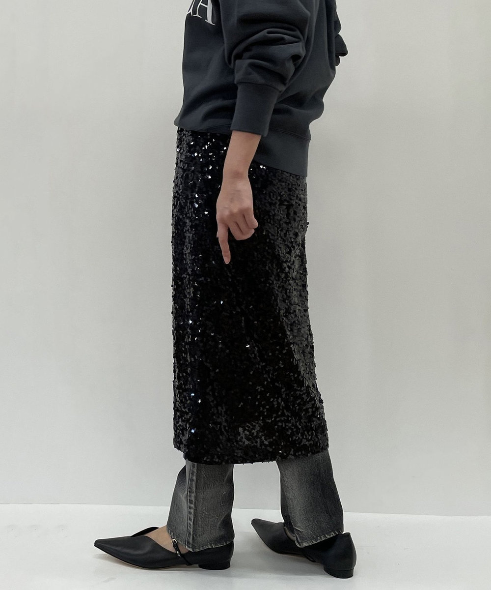 1er Arrondissement ＜BAUN UND PFERDGARTEN（バウムウンドヘルガーデン）＞スパンコールスカート ブラック