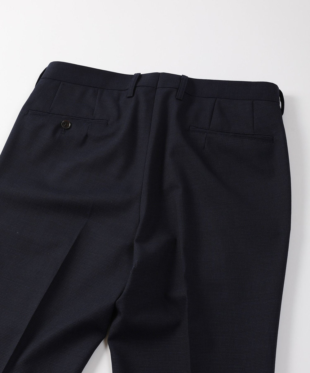 MEN'S BIGI ドビー柄スリムフィットスーツセットアップ ネイビー