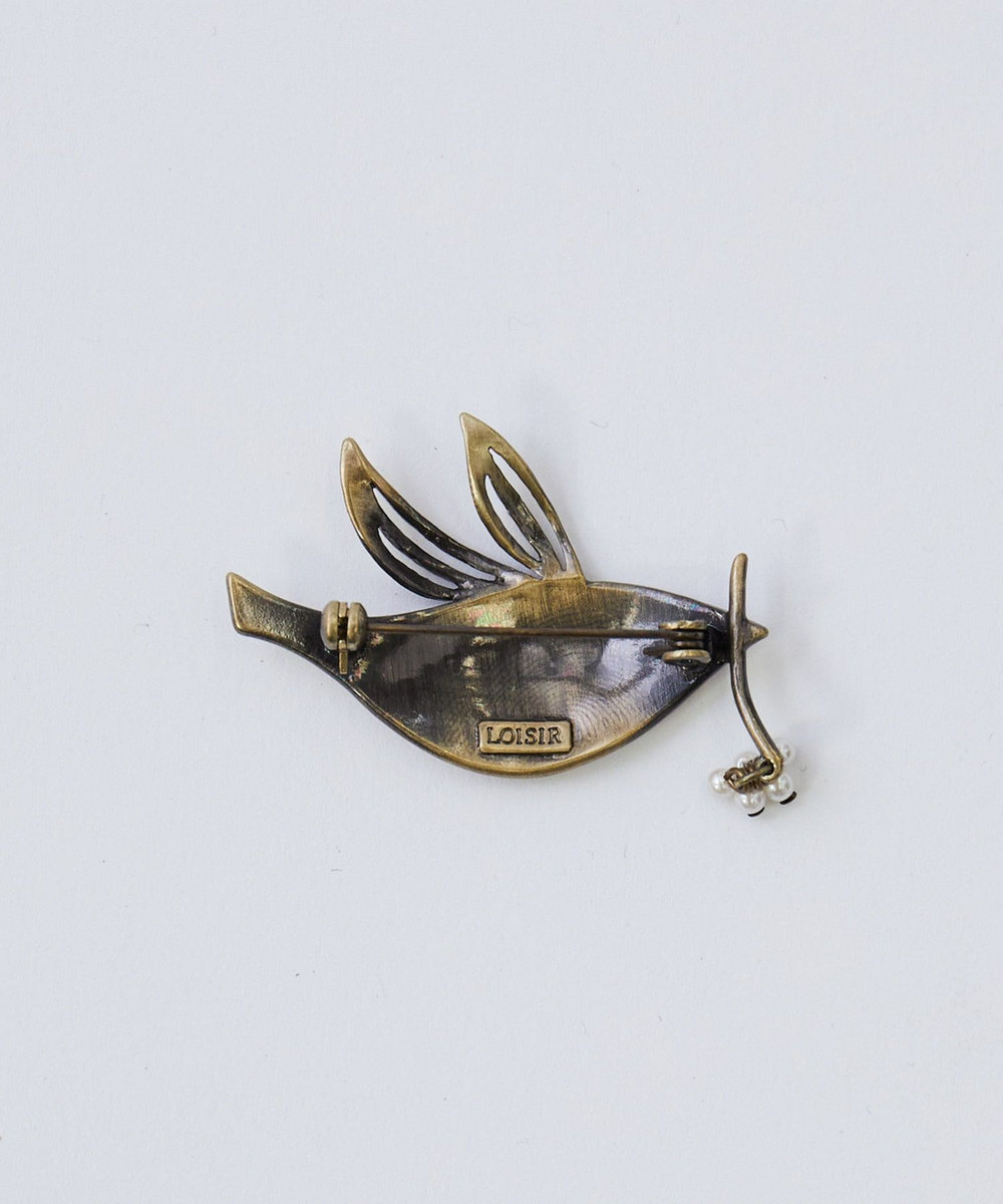 LOISIR 種を運ぶBIRDブローチ ゴールド