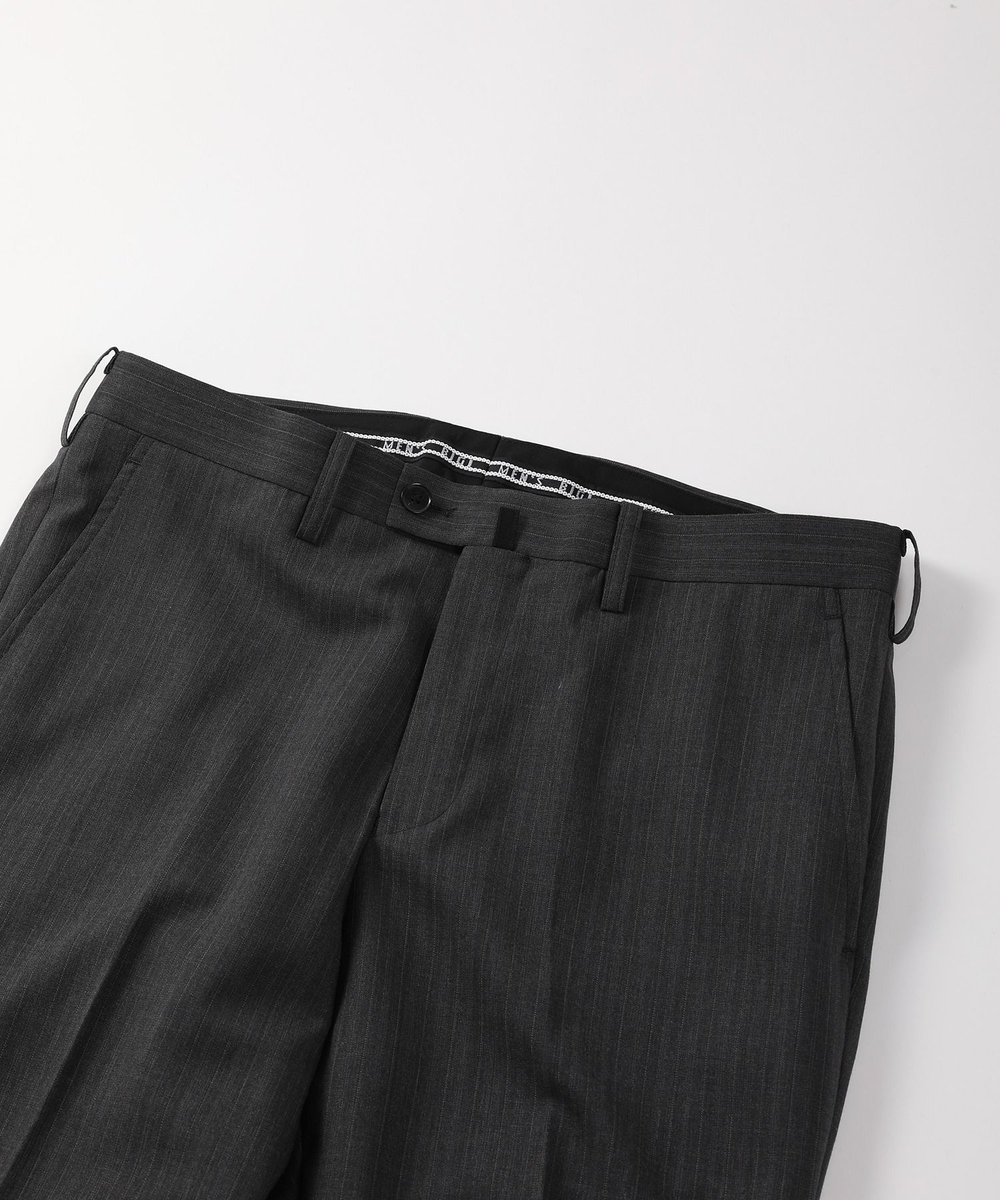 MEN'S BIGI ヘリンボーンストライプスーツセットアップ グレー