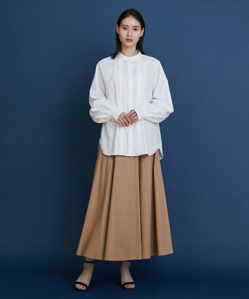 L'EQUIPE COUTURIER ピュアキャメルフレアスカート キャメル