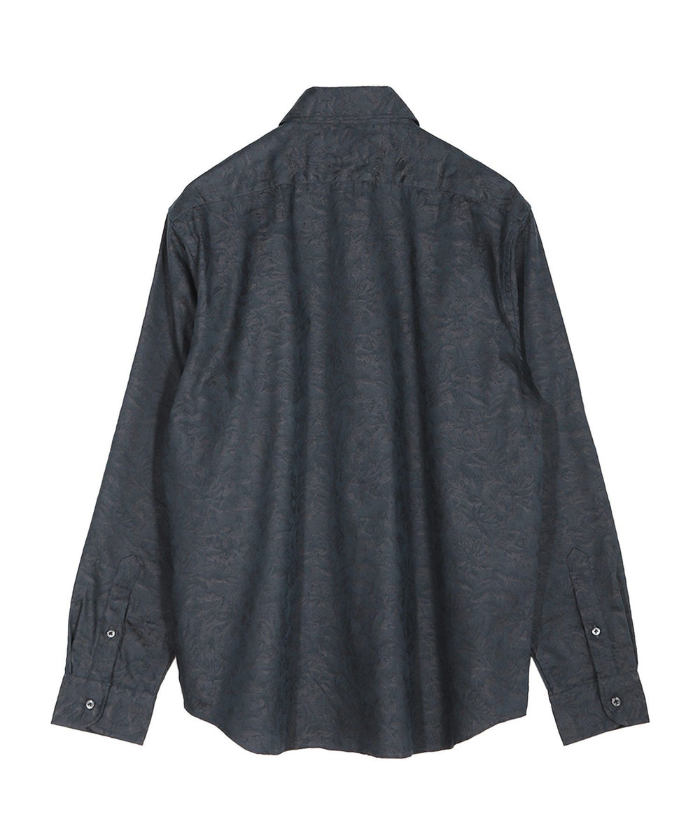 MEN'S BIGI 【LIBERTY/リバティ】フラワージャガード 長袖シャツ チャコールグレー