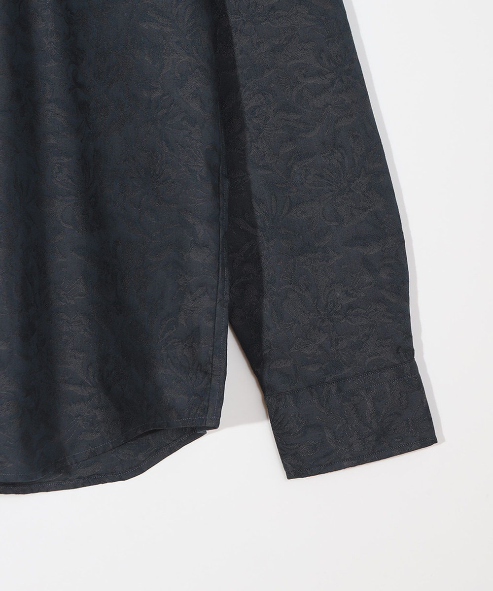 MEN'S BIGI 【LIBERTY/リバティ】フラワージャガード 長袖シャツ チャコールグレー