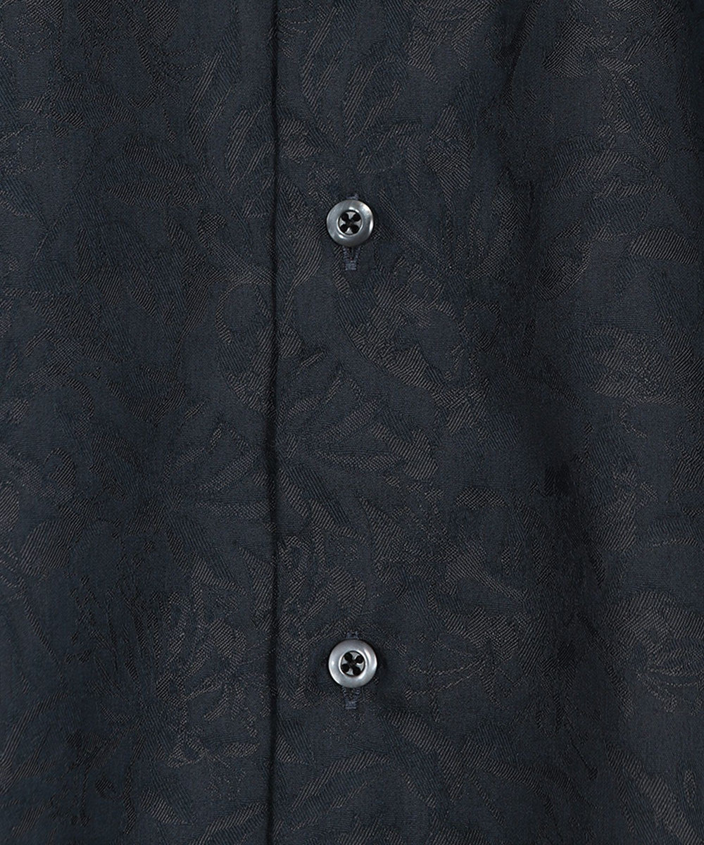 MEN'S BIGI 【LIBERTY/リバティ】フラワージャガード 長袖シャツ チャコールグレー