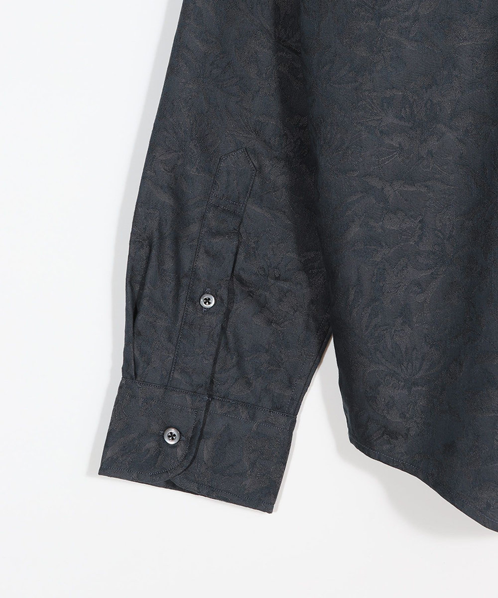 MEN'S BIGI 【LIBERTY/リバティ】フラワージャガード 長袖シャツ チャコールグレー
