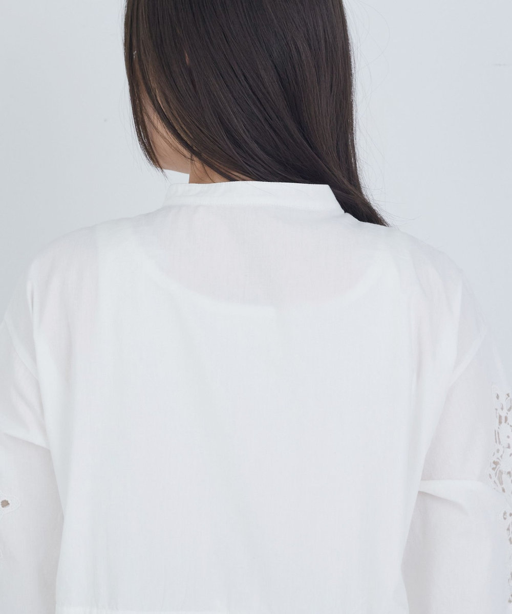 ADIEU TRISTESSE ポプリン刺繍ワンピース オフホワイト