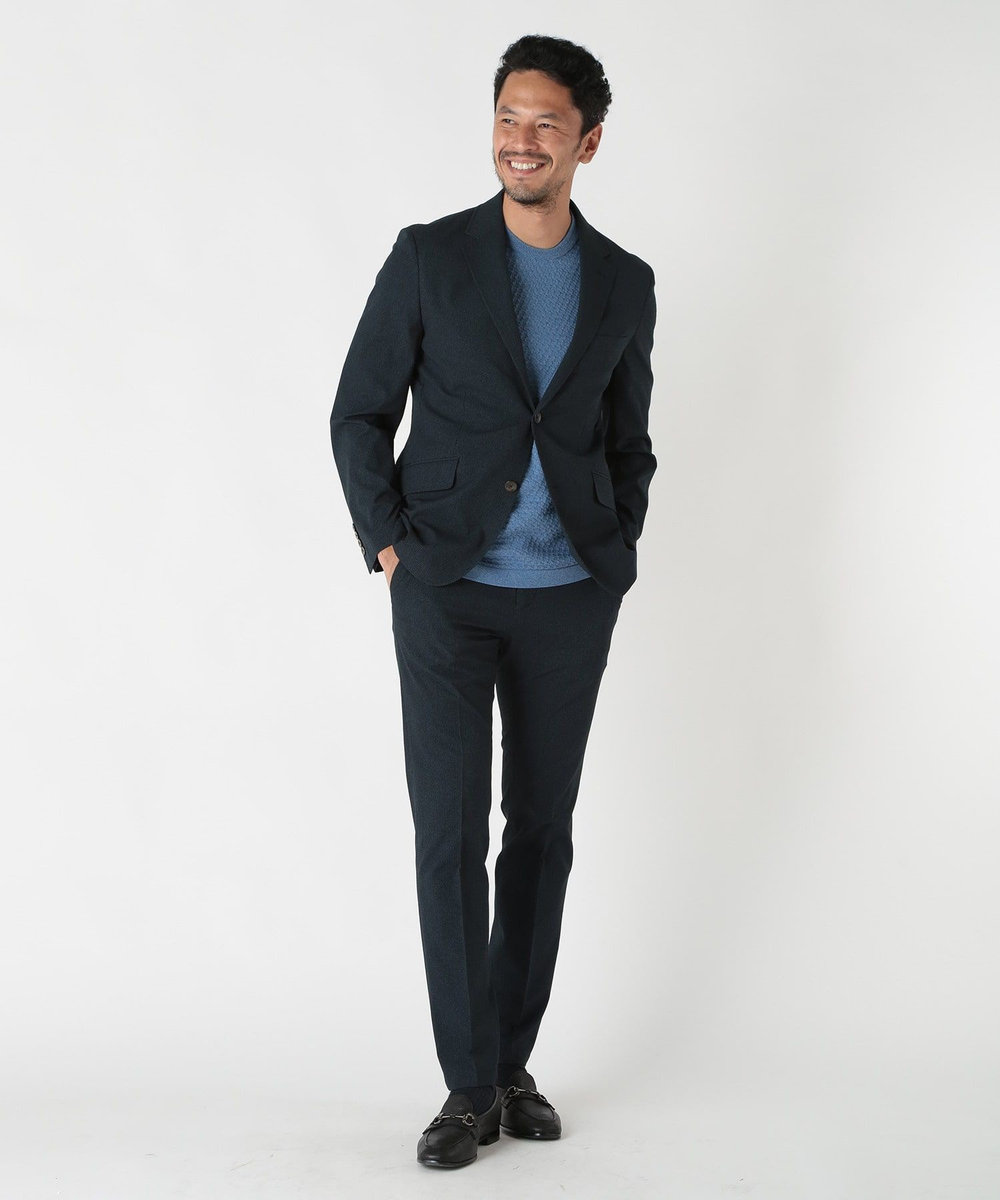 MEN'S BIGI ドットエアーメッシュプリントジャケット＜吸水速乾＞ ネイビー