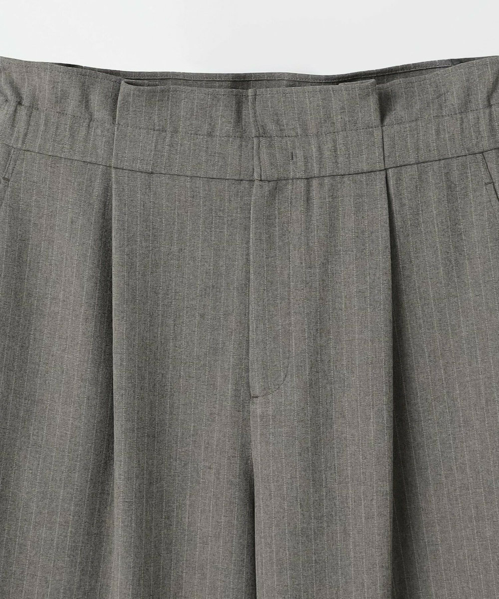 feerique feerique ウールライクストライプワイドパンツ ブラウン