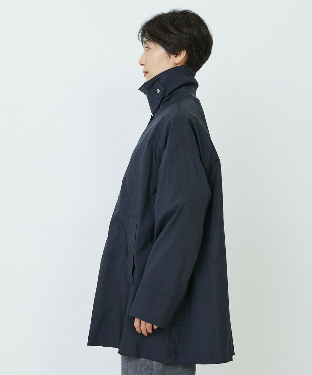 feerique Lサイズ（大きいサイズ） 【大きいサイズ】feerique シルキータフタバルカラーコート ブラック