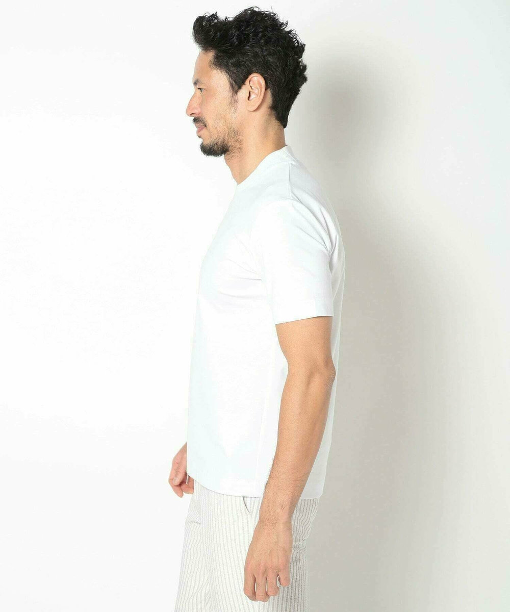 MEN'S BIGI 【ACTIVE TAILOR/アクティブテイラー】シルケットスムースクルーネックTシャツ＜接触冷感 / UVカット＞ ホワイト