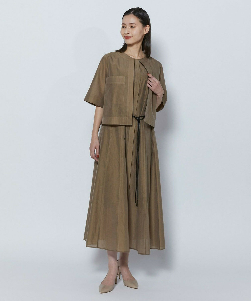 L'EQUIPE COUTURIER C/SEオーガンジーワンピース モカ
