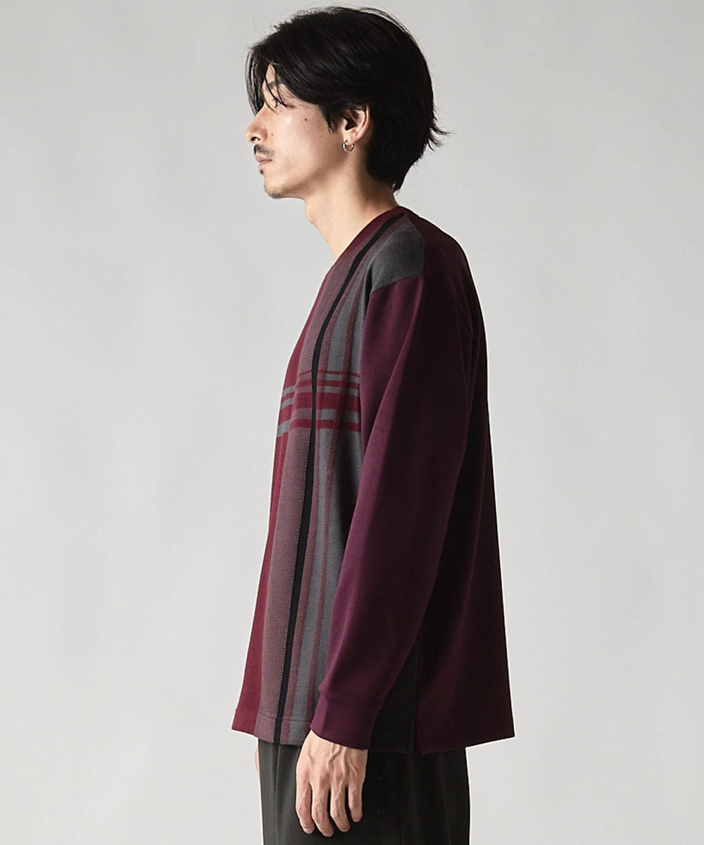 UNION STATION ＊WEB限定 ドッキング キリカエ オーバーロンT ボルドー