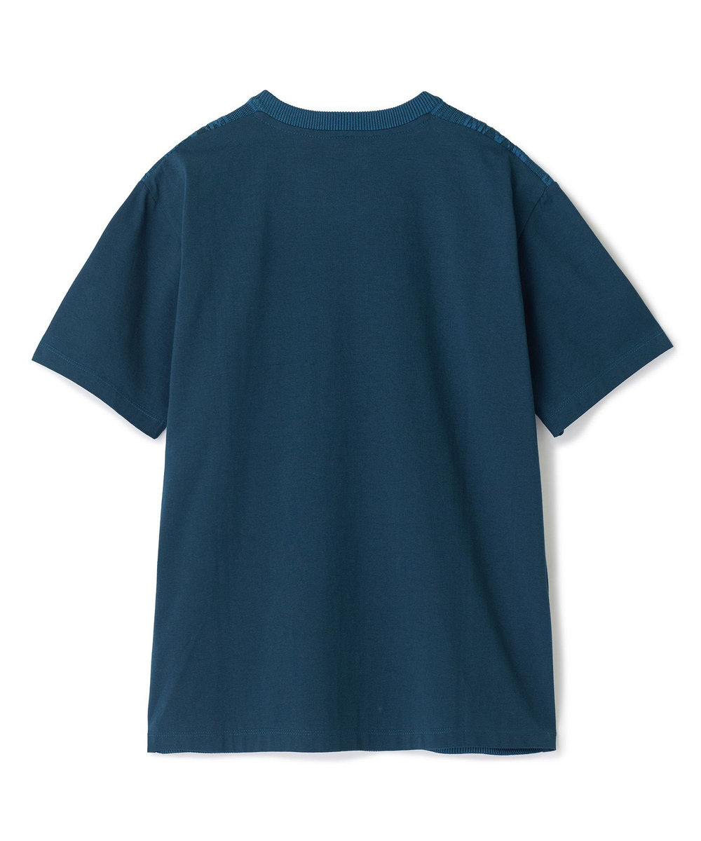 MEN'S BIGI アラン調 ニットコンビTシャツ ブルー