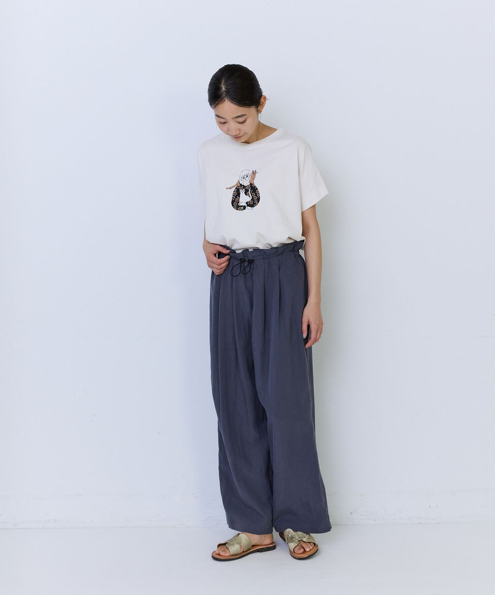 ADIEU TRISTESSE ポプリンストレートパンツ チャコールグレー