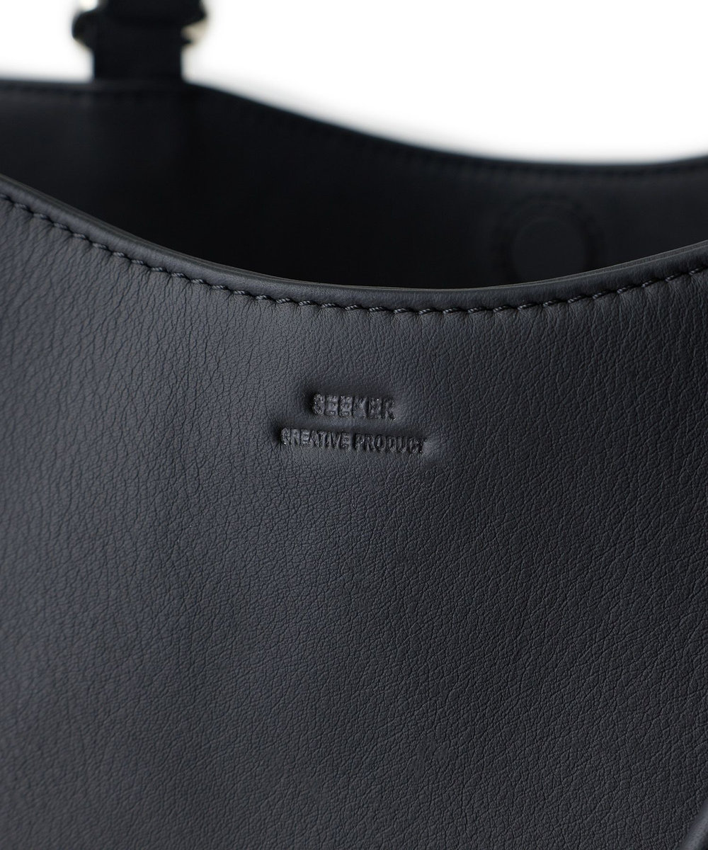 MEN'S BIGI 【SEEKER/シーカー】別注 ソフトレザー2wayトートバッグ ブラック