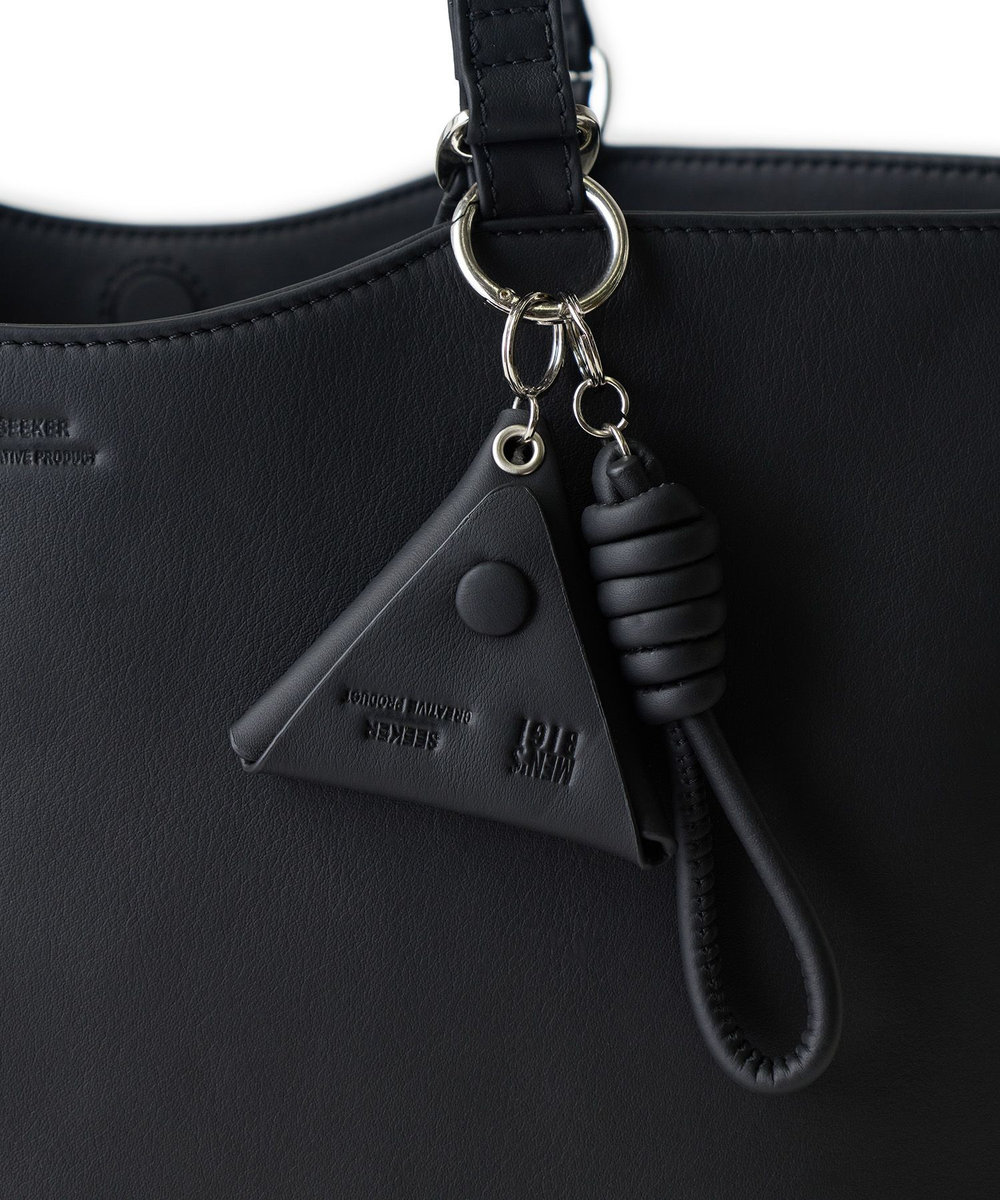 MEN'S BIGI 【SEEKER/シーカー】別注 ソフトレザー2wayトートバッグ ブラック