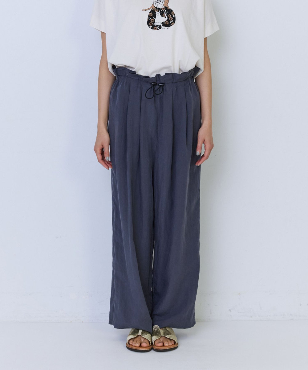 ADIEU TRISTESSE ポプリンストレートパンツ チャコールグレー