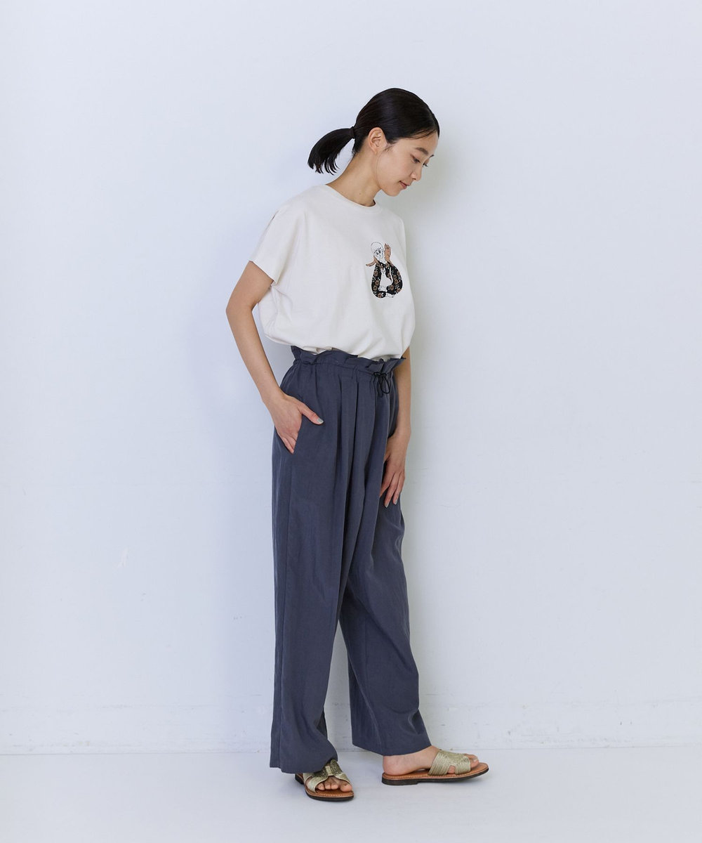 ADIEU TRISTESSE ポプリンストレートパンツ チャコールグレー