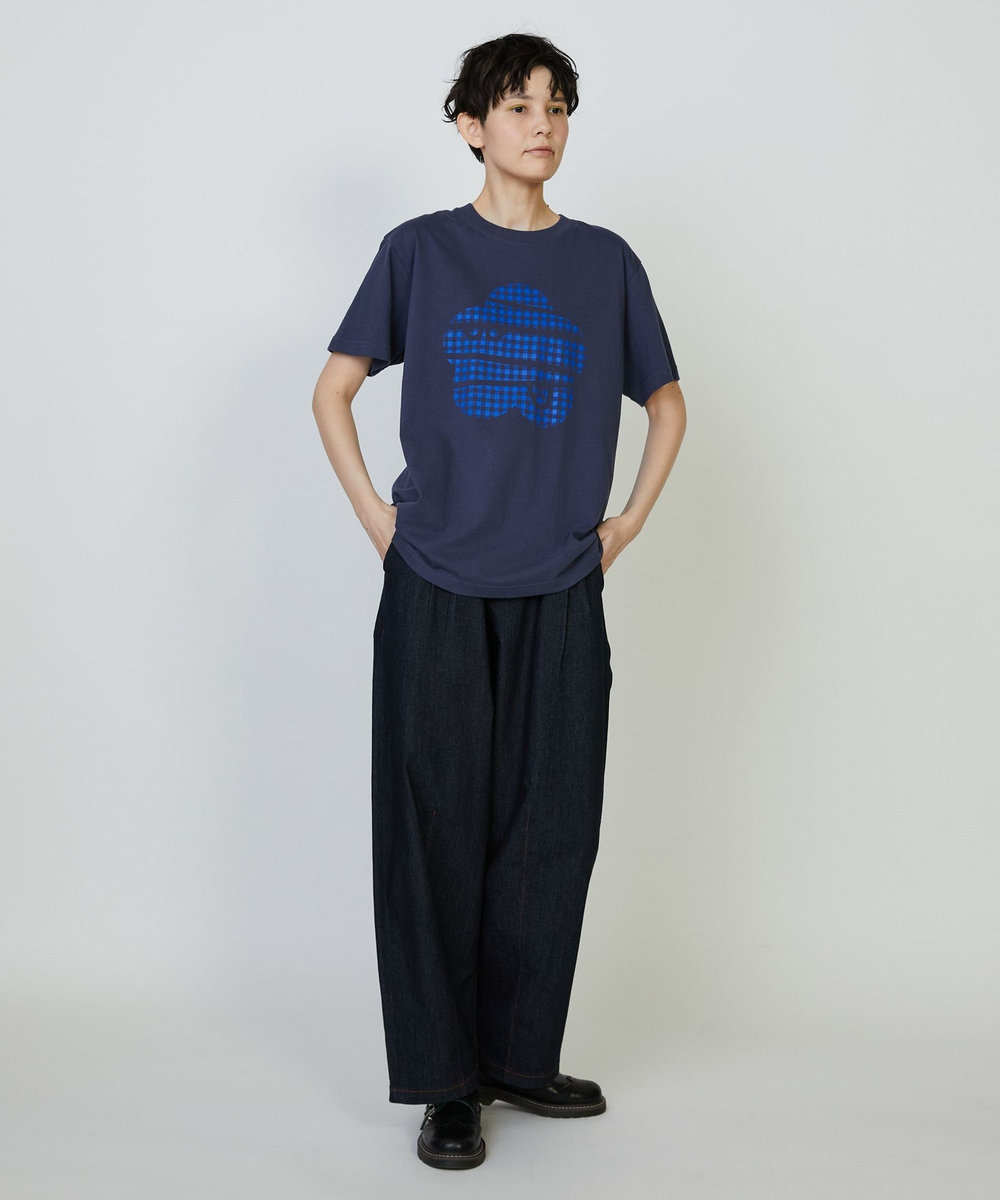 FRAPBOIS ギンガムパーキー Tシャツ ネイビー